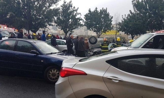 10 إصابات بحادث سير في مدينة الناصرة