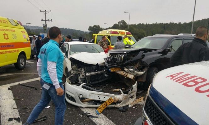 حادث سير على مفرق شعب وست اصابات متفوتة