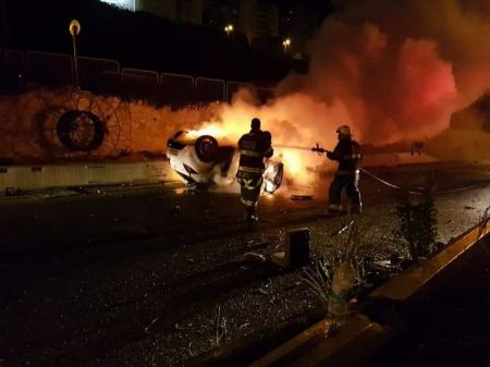 مصرع شابين من بيت جن بحادث سير ذاتي بالقرب من حيفا