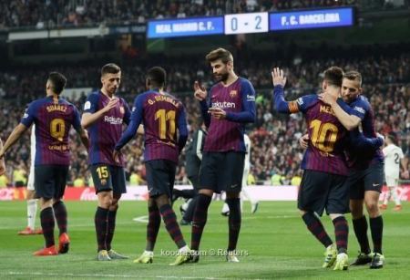 برشلونة الى نهائي كأس الملك على حساب غريمه ريال مدريد