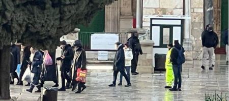 مستوطنون يقتحمون باحات المسجد الاقصى