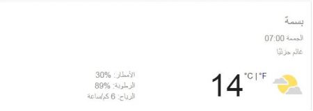 طقس اليوم ... انخفاض على درجات الحرارة وأمطار محلية