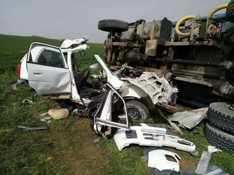  مصرع 6 اشخاص من عائلة واحدة في حادث تصادم شرق الجزائر 