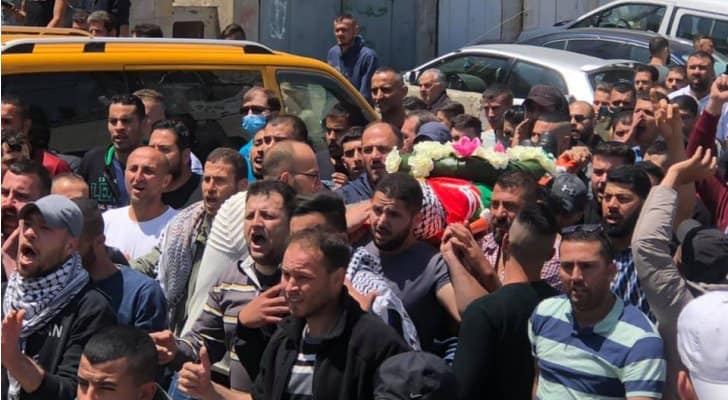 تشييع جنازة الشهيد نور البرغوثي في رام الله