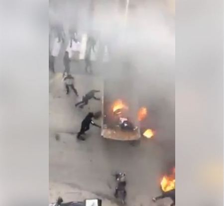 مواجهات بين الشرطة والاهالي في يافا