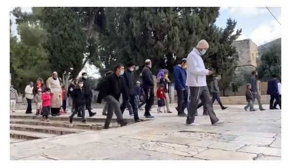 مئات المستوطنين اقتحموا باحات الاقصى اليوم الخميس