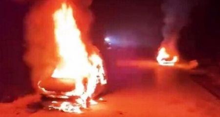 مستوطنون يهاجمون مركبات فلسطينية بالقرب من مدينة نابلس