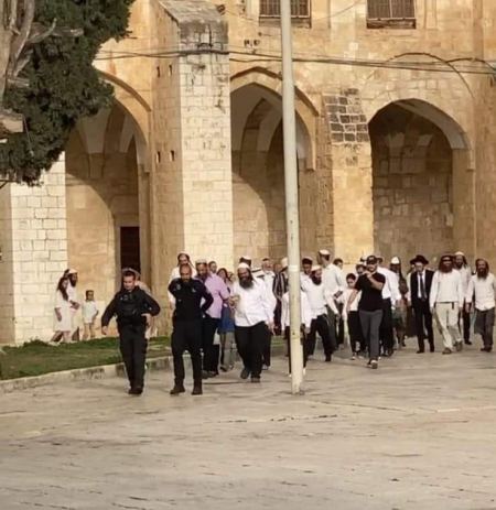 مستوطنون يقتحمون باحات الاقصى وجولة استفزازية لسموتريتش بالقدس القديمة
