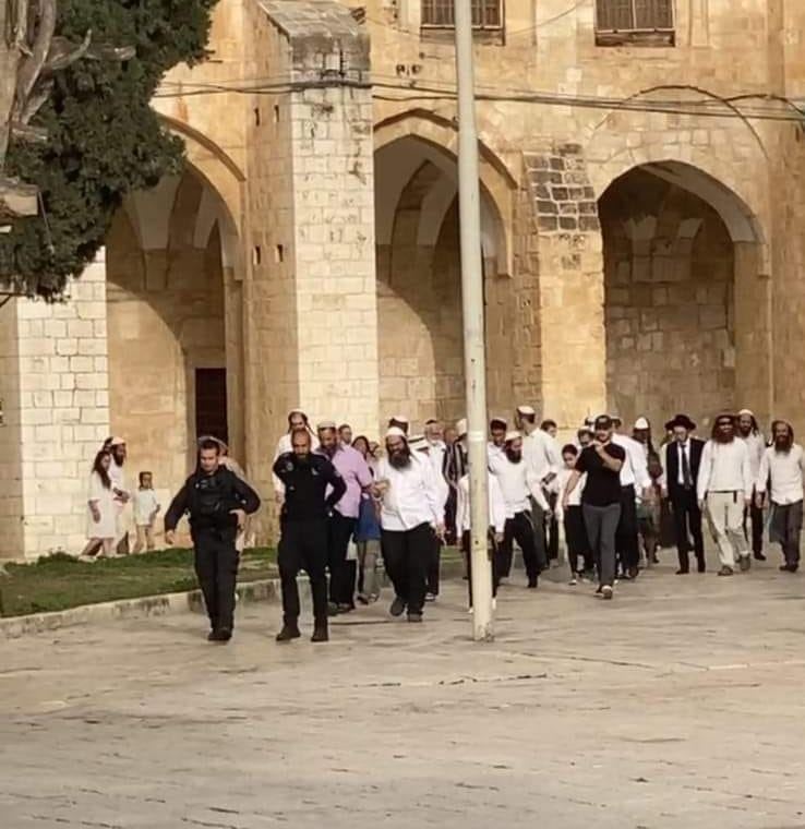 مستوطنون يقتحمون باحات الاقصى وجولة استفزازية لسموتريتش بالقدس القديمة