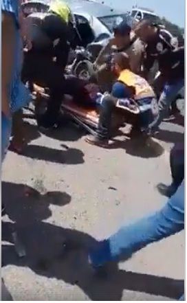 اصابة حرجة بحادث سير عند مفرق المزرعة