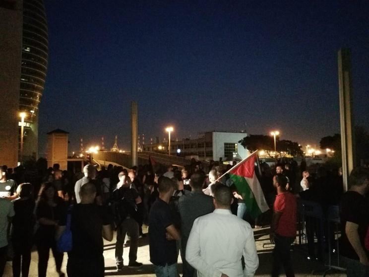 تظاهرة في مدينة حيفا تنديداً بمجزرة الاحتلال في غزة