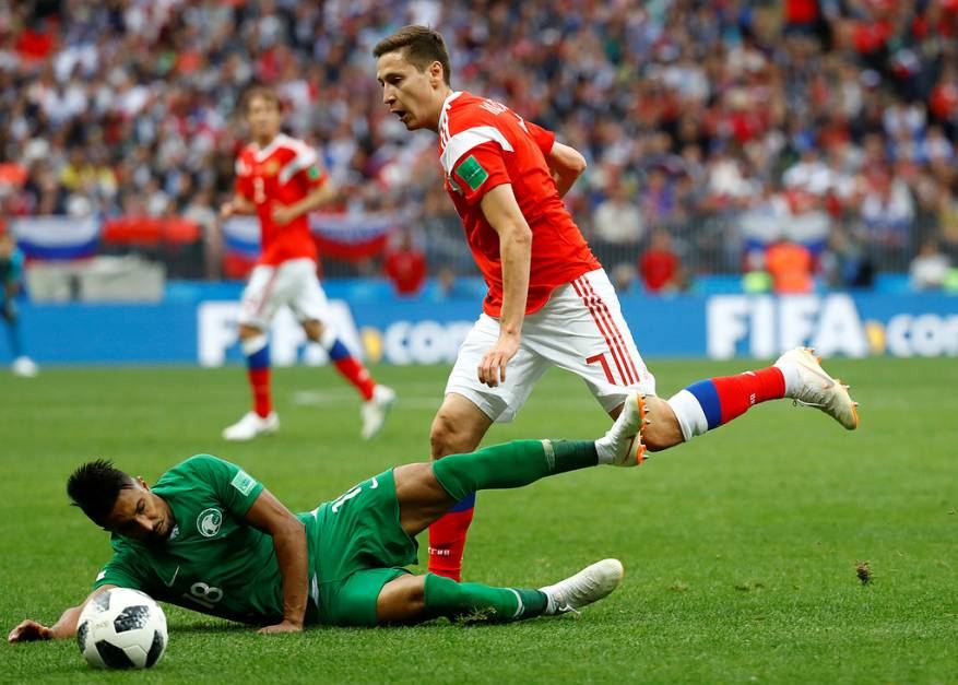 المنتخب الروسي يقسو على نظيره السعودي بخماسية نظيفة في أول مبارة للمونديال