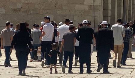 مستوطنون يقتحمون باحات المسجد الاقصى