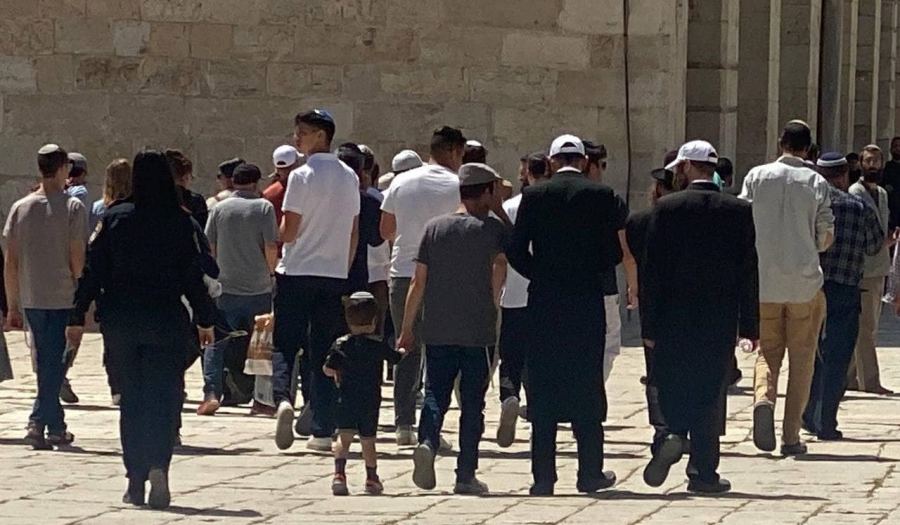 مستوطنون يقتحمون باحات المسجد الاقصى