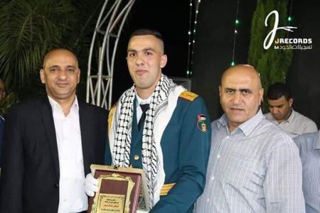 حركة فتح في جنين تكرم الضابط محمد اغباريه لحصوله على مرتبة الشرف والامتياز في الكلية الحربية الروسية