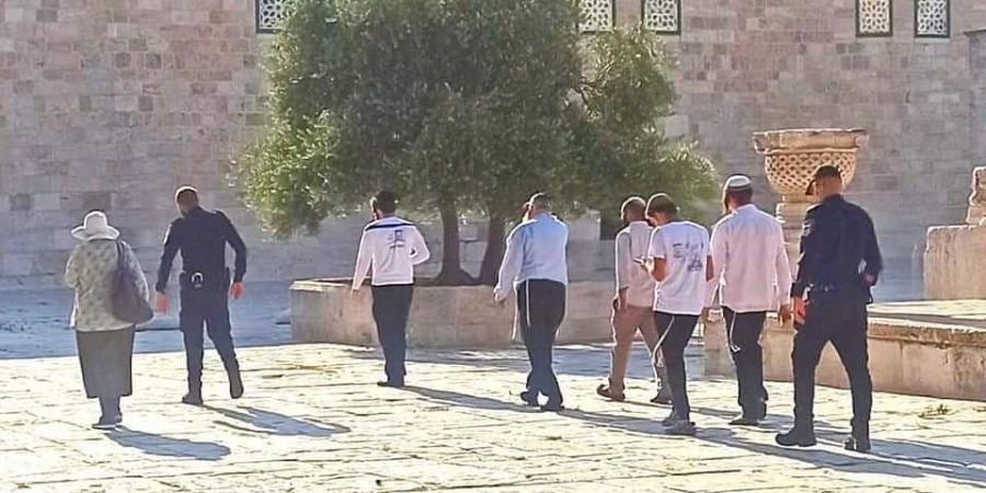 مستوطنون يقتحمون باحات الاقصى