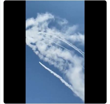 اطلاق رشقة من الصواريخ من جنوب لبنان باتجاه الجولان 