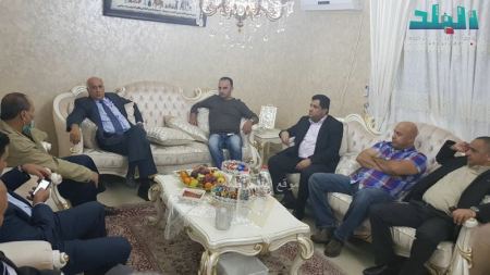 برطعة | اللواء جبريل الرجوب يزور رئيس البلدية غسان كبها ويهنئه لمثوله للشفاء
