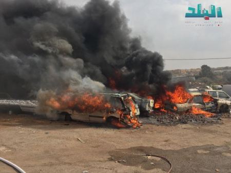 برطعة | السيطرة على حريق في المنطقة الصناعية
