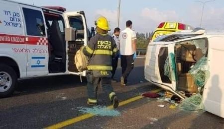 اصابة 5 نساء من باقة الغربية جراء حادث سير