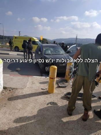 اصابة شاب فلسطيني بنيران الاحتلال بزعم محاولتة تنفيذ عملية دهس على حاجز حوارة