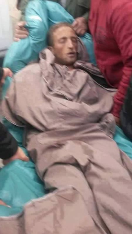 شهيد اخر في بلدة بيت امر خلال تشييع جثمان الشهيد جعفر عوض