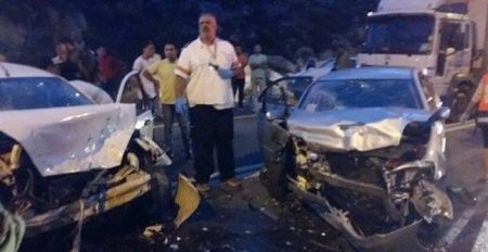 حادث سير بين مركبة مستوطنين واخرى فلسطينية على طريق رام الله - نابلس