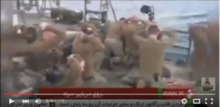 فيديو ... الطريقة المهينة التي تم فيها احتجاز البحارة الامريكان من قبل ايران