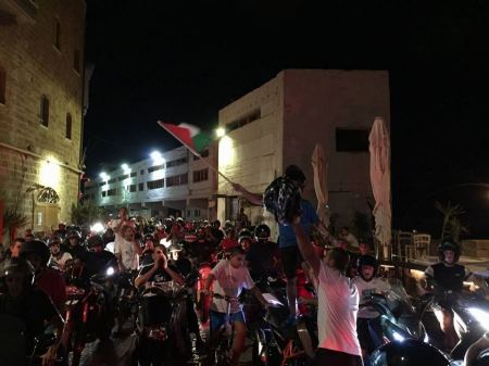 مسيرة على الدراجات النارية في يافا نصرة للمسجد الاقصى