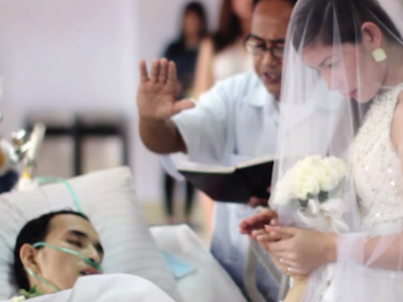 فيديو : قبل 10 ساعات من وفاته تزوج منها وحقق حلم حياته 