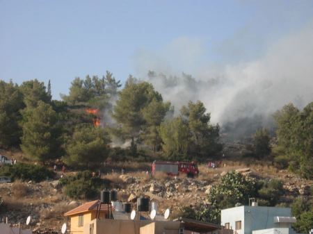 برطعة | اندلاع حريق في حرش جبل اللحف 