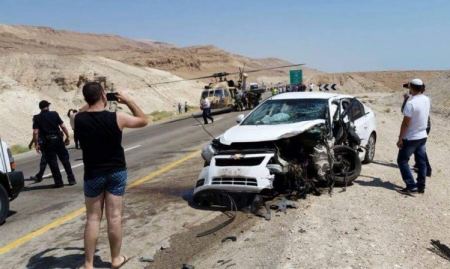 حادث طرق قرب البحر الميت و ثلاث اصابات حرجة