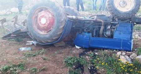 مصرع شاب من بلدة عانين غرب جنين بانقلاب جرار زراعي