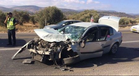 حادث سير قرب عرابة البطوف واصابة خطيرة لمواطنة من عرابة
