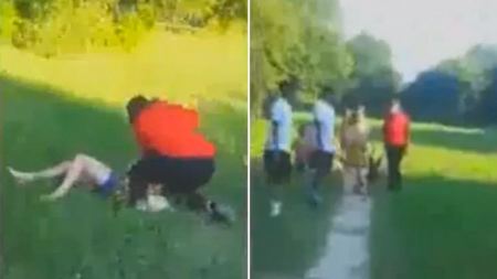 فيديو : عاملة في ماكدونالدز تعتدي على ام امام طفلها والجميع يصورون !!