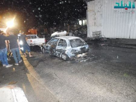 برطعة | حريق في سيارة خصوصية بالمنطقة الصناعية من القرية